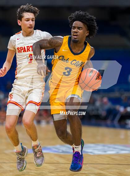 Thumbnail 3 in Stafford vs Oak Cliff Faith Family Academy (UIL 4A Basketball Semifinal) photogallery.
