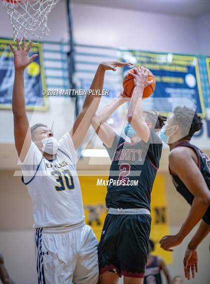 Thumbnail 1 in Trinity Christian vs Northwood Temple Academy (Quarter-Finals NCISAA 2A State Tournament) photogallery.