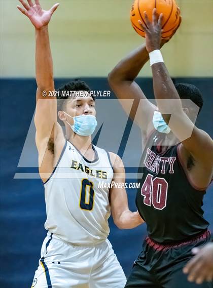 Thumbnail 1 in Trinity Christian vs Northwood Temple Academy (Quarter-Finals NCISAA 2A State Tournament) photogallery.