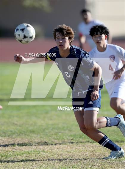 Thumbnail 3 in Ironwood Ridge vs Walden Grove (Brandon Bean Soccer Tournament) photogallery.