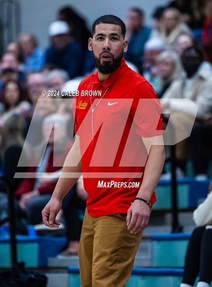 Thumbnail 1 in Judge Memorial Catholic vs Juan Diego Catholic (Juan Diego's Eagle Holiday Shootout) photogallery.