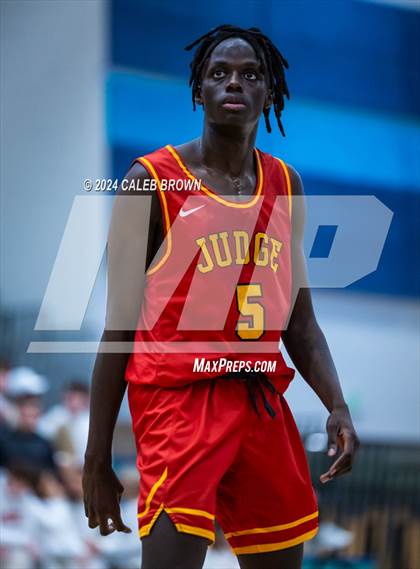 Thumbnail 1 in Judge Memorial Catholic vs Juan Diego Catholic (Juan Diego's Eagle Holiday Shootout) photogallery.