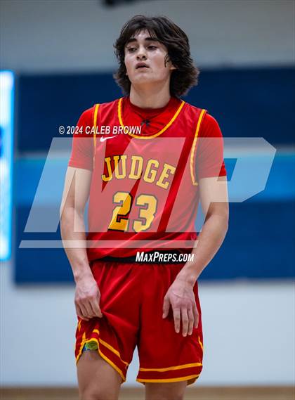 Thumbnail 1 in Judge Memorial Catholic vs Juan Diego Catholic (Juan Diego's Eagle Holiday Shootout) photogallery.