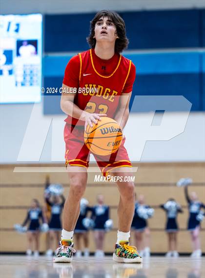 Thumbnail 2 in Judge Memorial Catholic vs Juan Diego Catholic (Juan Diego's Eagle Holiday Shootout) photogallery.