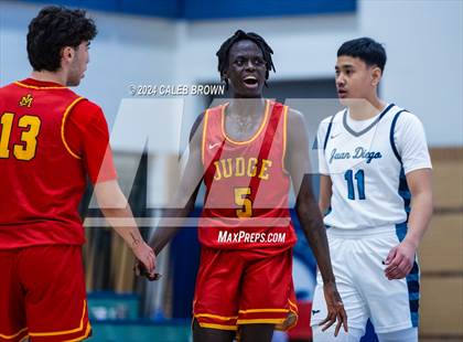 Thumbnail 3 in Judge Memorial Catholic vs Juan Diego Catholic (Juan Diego's Eagle Holiday Shootout) photogallery.