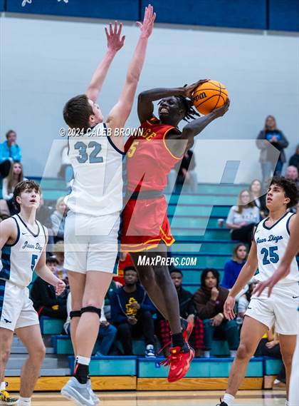 Thumbnail 3 in Judge Memorial Catholic vs Juan Diego Catholic (Juan Diego's Eagle Holiday Shootout) photogallery.