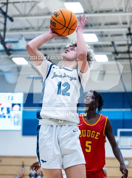 Thumbnail 2 in Judge Memorial Catholic vs Juan Diego Catholic (Juan Diego's Eagle Holiday Shootout) photogallery.
