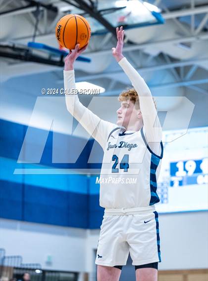 Thumbnail 3 in Judge Memorial Catholic vs Juan Diego Catholic (Juan Diego's Eagle Holiday Shootout) photogallery.