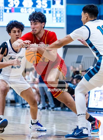 Thumbnail 3 in Judge Memorial Catholic vs Juan Diego Catholic (Juan Diego's Eagle Holiday Shootout) photogallery.