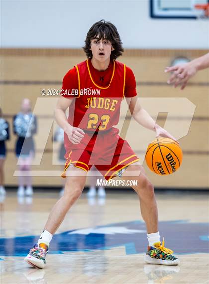 Thumbnail 1 in Judge Memorial Catholic vs Juan Diego Catholic (Juan Diego's Eagle Holiday Shootout) photogallery.
