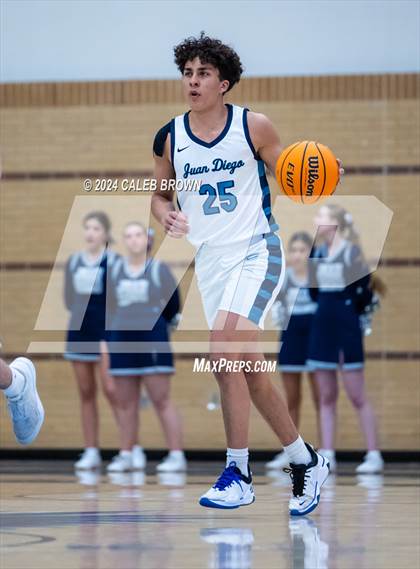 Thumbnail 2 in Judge Memorial Catholic vs Juan Diego Catholic (Juan Diego's Eagle Holiday Shootout) photogallery.