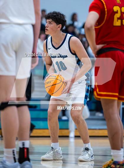 Thumbnail 2 in Judge Memorial Catholic vs Juan Diego Catholic (Juan Diego's Eagle Holiday Shootout) photogallery.