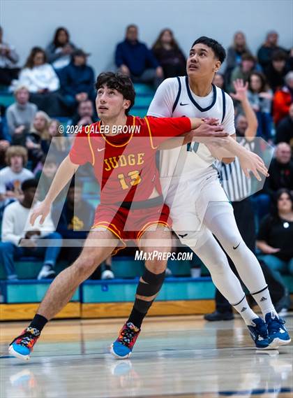 Thumbnail 1 in Judge Memorial Catholic vs Juan Diego Catholic (Juan Diego's Eagle Holiday Shootout) photogallery.