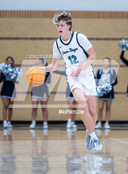 Thumbnail 2 in Judge Memorial Catholic vs Juan Diego Catholic (Juan Diego's Eagle Holiday Shootout) photogallery.