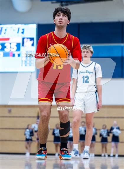 Thumbnail 1 in Judge Memorial Catholic vs Juan Diego Catholic (Juan Diego's Eagle Holiday Shootout) photogallery.