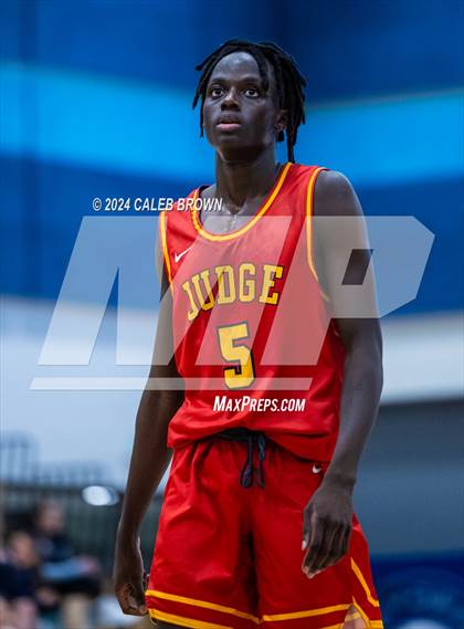 Thumbnail 3 in Judge Memorial Catholic vs Juan Diego Catholic (Juan Diego's Eagle Holiday Shootout) photogallery.