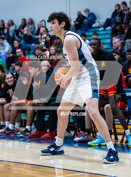 Thumbnail 1 in Judge Memorial Catholic vs Juan Diego Catholic (Juan Diego's Eagle Holiday Shootout) photogallery.