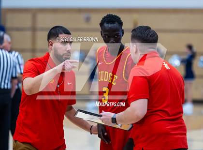 Thumbnail 3 in Judge Memorial Catholic vs Juan Diego Catholic (Juan Diego's Eagle Holiday Shootout) photogallery.