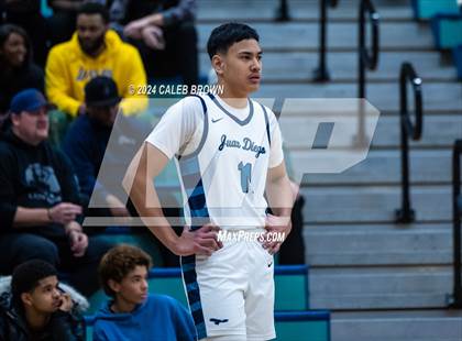 Thumbnail 1 in Judge Memorial Catholic vs Juan Diego Catholic (Juan Diego's Eagle Holiday Shootout) photogallery.