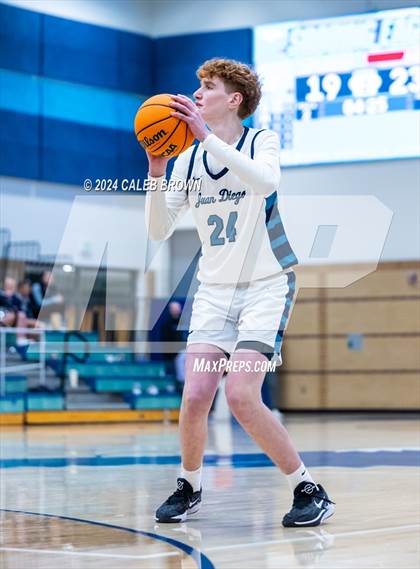Thumbnail 2 in Judge Memorial Catholic vs Juan Diego Catholic (Juan Diego's Eagle Holiday Shootout) photogallery.