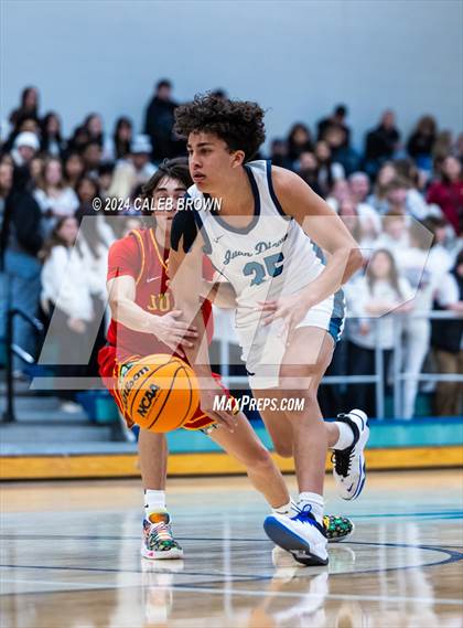 Thumbnail 3 in Judge Memorial Catholic vs Juan Diego Catholic (Juan Diego's Eagle Holiday Shootout) photogallery.