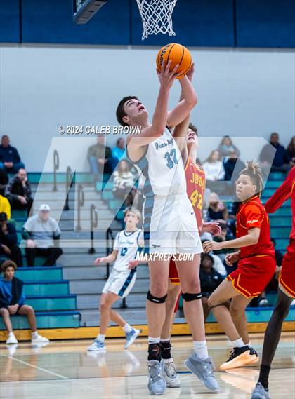 Thumbnail 1 in Judge Memorial Catholic vs Juan Diego Catholic (Juan Diego's Eagle Holiday Shootout) photogallery.
