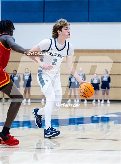 Thumbnail 2 in Judge Memorial Catholic vs Juan Diego Catholic (Juan Diego's Eagle Holiday Shootout) photogallery.