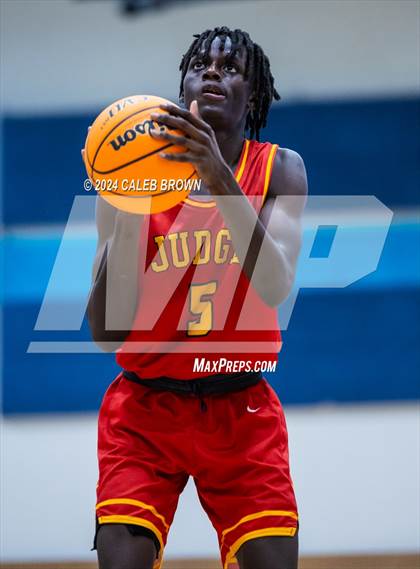 Thumbnail 3 in Judge Memorial Catholic vs Juan Diego Catholic (Juan Diego's Eagle Holiday Shootout) photogallery.