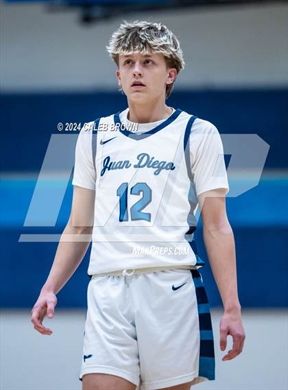 Thumbnail 3 in Judge Memorial Catholic vs Juan Diego Catholic (Juan Diego's Eagle Holiday Shootout) photogallery.
