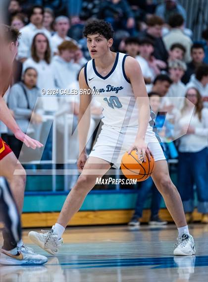 Thumbnail 1 in Judge Memorial Catholic vs Juan Diego Catholic (Juan Diego's Eagle Holiday Shootout) photogallery.