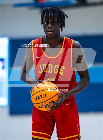 Thumbnail 3 in Judge Memorial Catholic vs Juan Diego Catholic (Juan Diego's Eagle Holiday Shootout) photogallery.