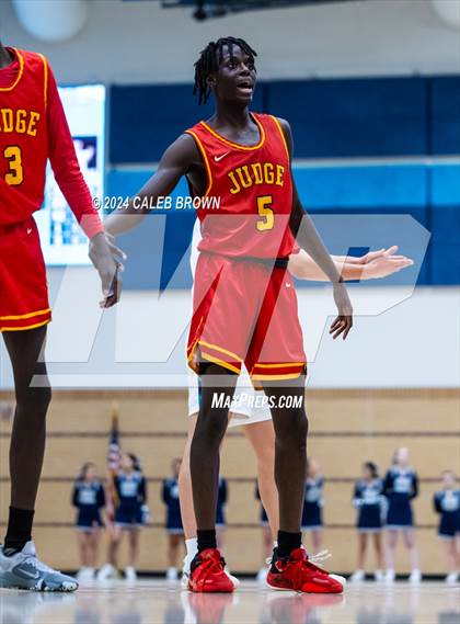 Thumbnail 2 in Judge Memorial Catholic vs Juan Diego Catholic (Juan Diego's Eagle Holiday Shootout) photogallery.