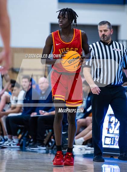 Thumbnail 1 in Judge Memorial Catholic vs Juan Diego Catholic (Juan Diego's Eagle Holiday Shootout) photogallery.