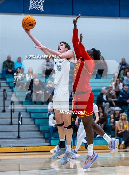 Thumbnail 2 in Judge Memorial Catholic vs Juan Diego Catholic (Juan Diego's Eagle Holiday Shootout) photogallery.