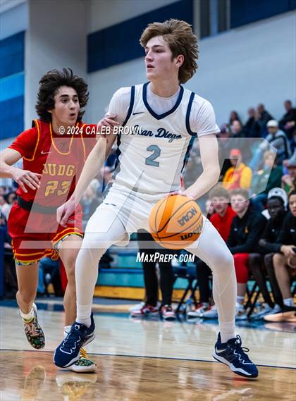 Thumbnail 1 in Judge Memorial Catholic vs Juan Diego Catholic (Juan Diego's Eagle Holiday Shootout) photogallery.