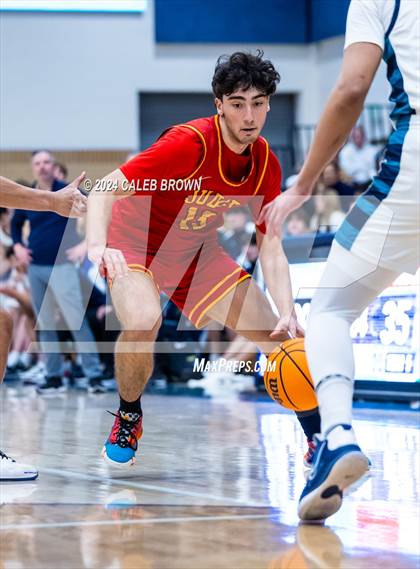 Thumbnail 2 in Judge Memorial Catholic vs Juan Diego Catholic (Juan Diego's Eagle Holiday Shootout) photogallery.