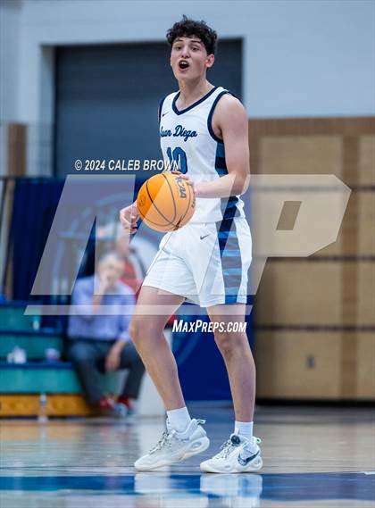 Thumbnail 1 in Judge Memorial Catholic vs Juan Diego Catholic (Juan Diego's Eagle Holiday Shootout) photogallery.