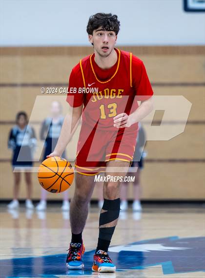 Thumbnail 2 in Judge Memorial Catholic vs Juan Diego Catholic (Juan Diego's Eagle Holiday Shootout) photogallery.