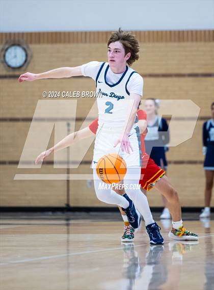 Thumbnail 3 in Judge Memorial Catholic vs Juan Diego Catholic (Juan Diego's Eagle Holiday Shootout) photogallery.