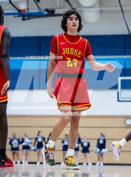Thumbnail 1 in Judge Memorial Catholic vs Juan Diego Catholic (Juan Diego's Eagle Holiday Shootout) photogallery.