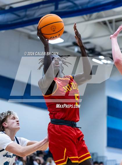 Thumbnail 3 in Judge Memorial Catholic vs Juan Diego Catholic (Juan Diego's Eagle Holiday Shootout) photogallery.