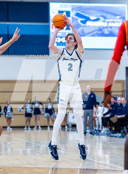 Thumbnail 1 in Judge Memorial Catholic vs Juan Diego Catholic (Juan Diego's Eagle Holiday Shootout) photogallery.