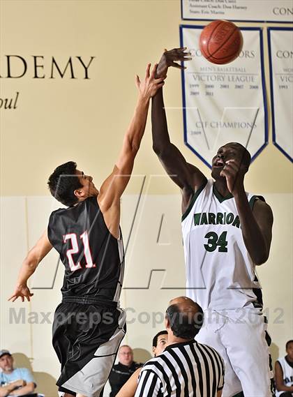 Thumbnail 1 in Brethren Christian vs. Canyon Crest Academy (MaxPreps Holiday Classic) photogallery.