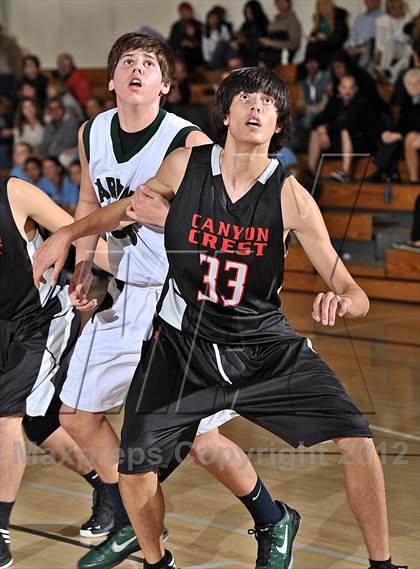 Thumbnail 2 in Brethren Christian vs. Canyon Crest Academy (MaxPreps Holiday Classic) photogallery.