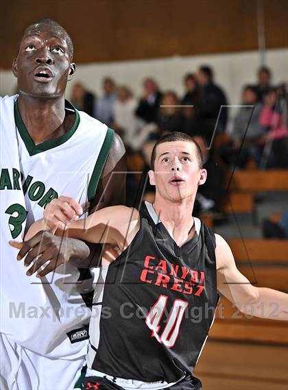 Thumbnail 2 in Brethren Christian vs. Canyon Crest Academy (MaxPreps Holiday Classic) photogallery.