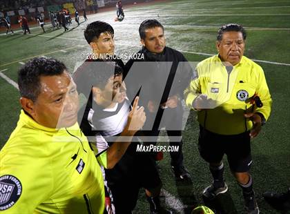 Thumbnail 2 in Lynwood vs. Firebaugh (LUSD Annual Soccer Derby) photogallery.