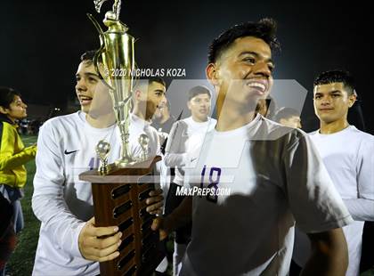 Thumbnail 3 in Lynwood vs. Firebaugh (LUSD Annual Soccer Derby) photogallery.