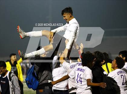 Thumbnail 3 in Lynwood vs. Firebaugh (LUSD Annual Soccer Derby) photogallery.