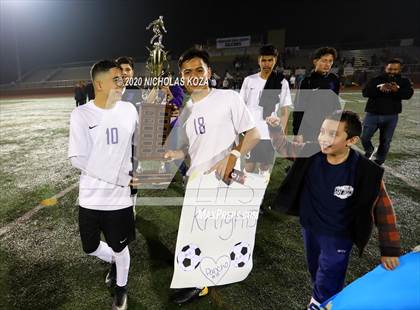 Thumbnail 1 in Lynwood vs. Firebaugh (LUSD Annual Soccer Derby) photogallery.