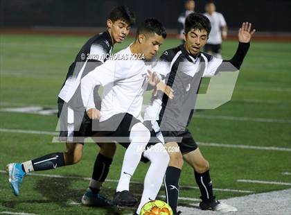 Thumbnail 3 in Lynwood vs. Firebaugh (LUSD Annual Soccer Derby) photogallery.